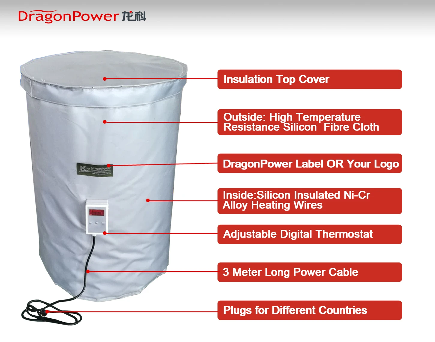 Gas Cylinder Heating Blanket, 110V, 220V - detail 4