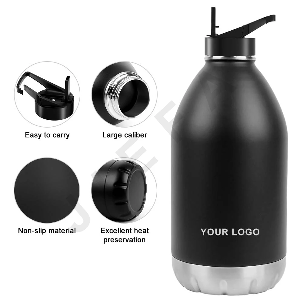 Double Walled 3 Set Big Cooling Portable Unique Purple Personalised 32 Oz Travel Kids Stainless Steel Water Bottle For School