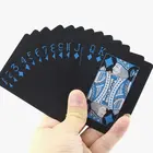 Poker Black High Quality Plastic PVC Poker Waterproof Black Playing Cards Creative Gift Durable Poker L0016