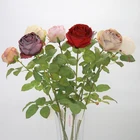 Wedding Wedding Nordic Artificial Flower Single Rose Wedding Restaurant Hotel Decoration Red White Artificielle Rose
