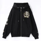 Black Hoodie TCH Premium High-end Cotton 100% Black High Quality Oversized Zipper Hoodie Sweater