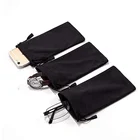 Wholesale Custom Promotional High Quality Soft Microfiber Drawstring Sunglass Glasses Pouch With Logo