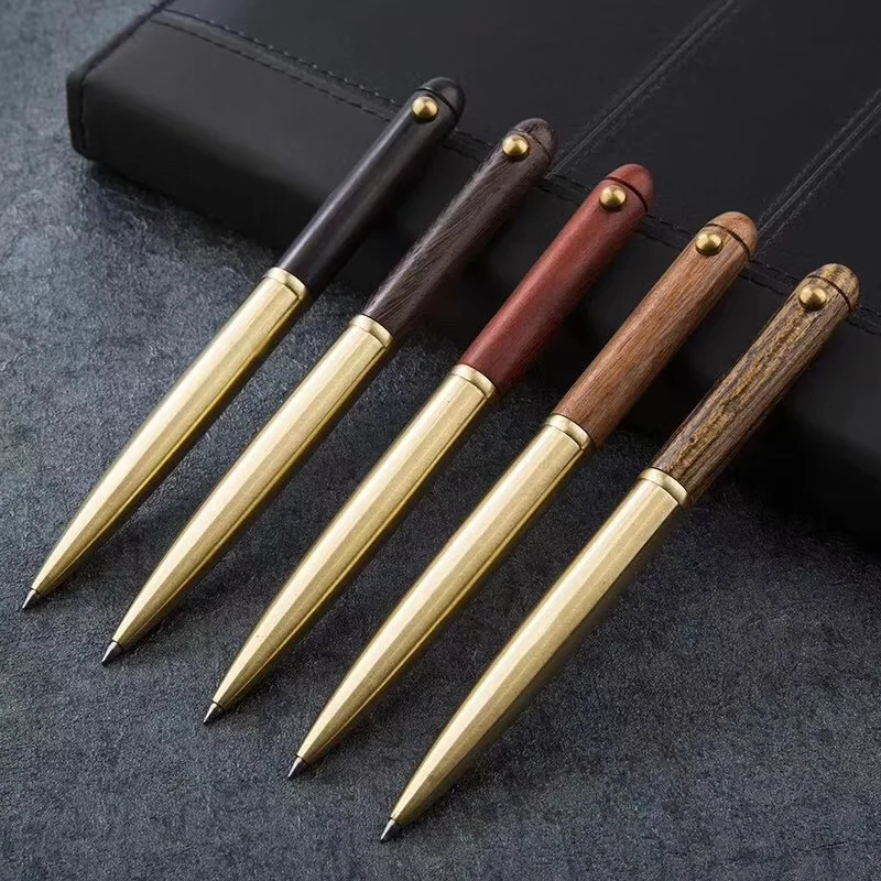 wooden brass tactical pen