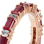 18 Gold Ring 2021 Bohemia Fine 18 Karat Rose Gold Ruby Diamond Wedding Ring