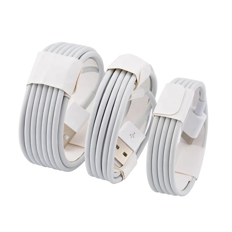 Wholesale Fast Charging USB Charger Cable Cord TPE 1M White for iPhone Xs,X,8,7,6,5,iPod,iPad