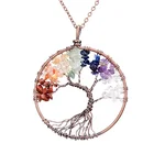 Crystal Pendant Joycuff Customizable Colorful Crystal Tree Of Life Pendant Necklace Rhinestone Necklaces