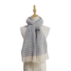 Scarf Shawl And Scarf Manufactured Directly Fashionable Female Warm Fine Striped Scarf Shawl With Tassels