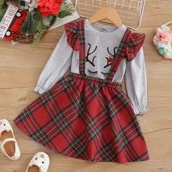 Baby Christmas Hooded Long Sleeve Pouch Top Customized Printed Pants Set Pullover Sweater Pants Baby Clothes