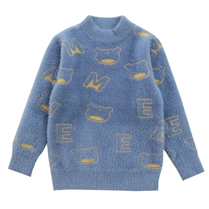 Hot Sale Autumn Winter Children's Knitting Pullover Girls Boys Long Sleeve Top Baby Cotton Sweater