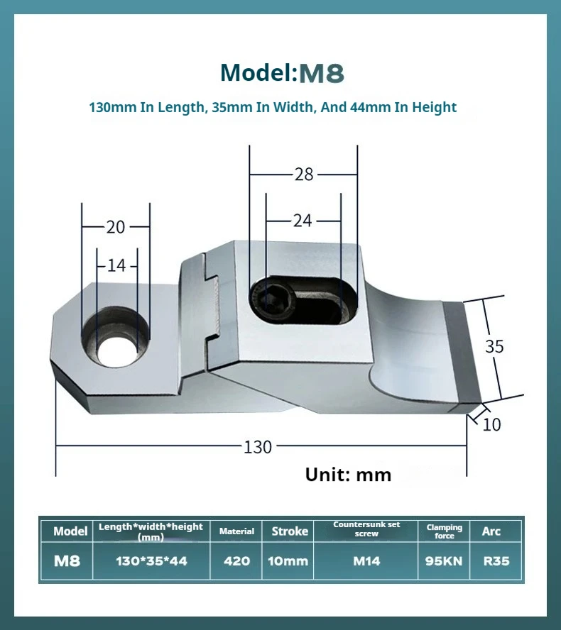 Bench Vice Workholding Fixturing CNC Side Fixture Clamp Fixed M8 Precision Fixtures Clamping OK Vise Vice Frog Clamps Flat End