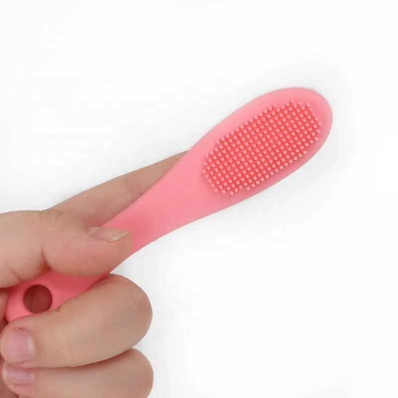 Wholesale Exfoliating Lip Brush Cleaner Nose Blackhead Remove Brush Double Side Soft Lip Scrub Tool Silicone Nose Cleaning Brush