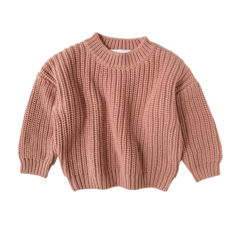 Wholesale Children Boutique Clothing Baby Girl boy Kid Winter Knits Jumpers Sweaters Soft Cotton Pullover chunky toddler sweater
