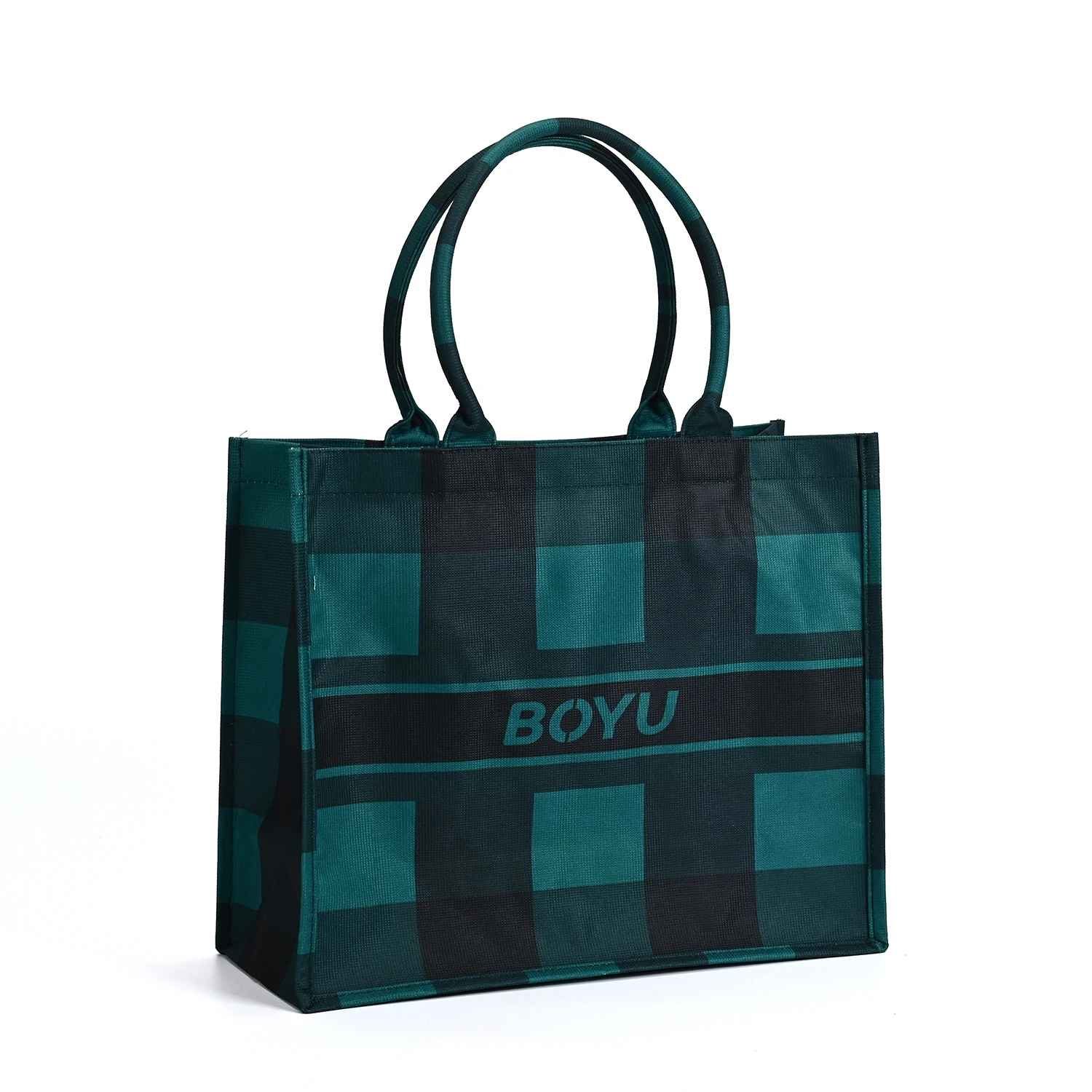 Reusable Printed RPET Bags Outdoor Travel Shopping RPET Bags Large Capacity Linen Tote Bags Custom Prints details