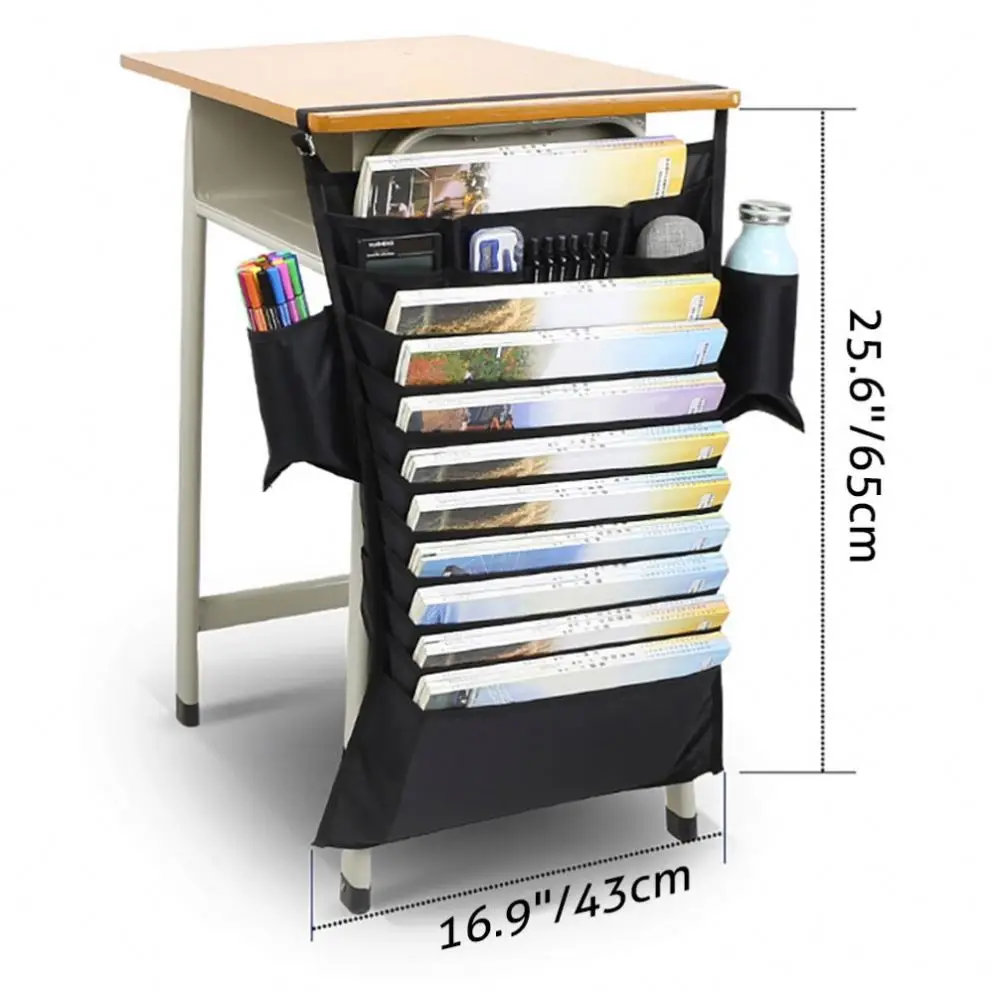 High quality student book stationery storage bag organizer desk hang bag hanging bag organizer