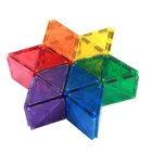 Educational Diy Toy 108pcs Plastic Magnetic Tiles Building Blocks For Kids Educational DIY 3D Magnet Set Toy