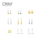 18k Gold Earring Factory Supply 18K Gold Gemstone Earring Jewllery Earring Gold Filled Earring Stud