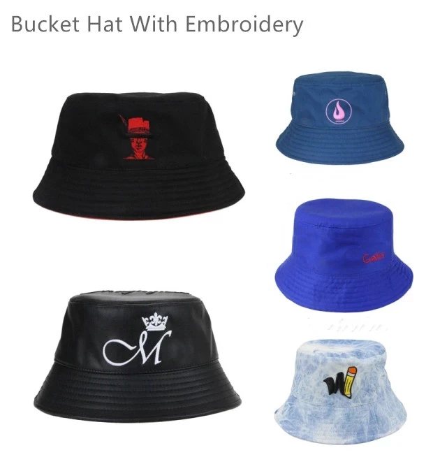 embroidery logo bucket hat