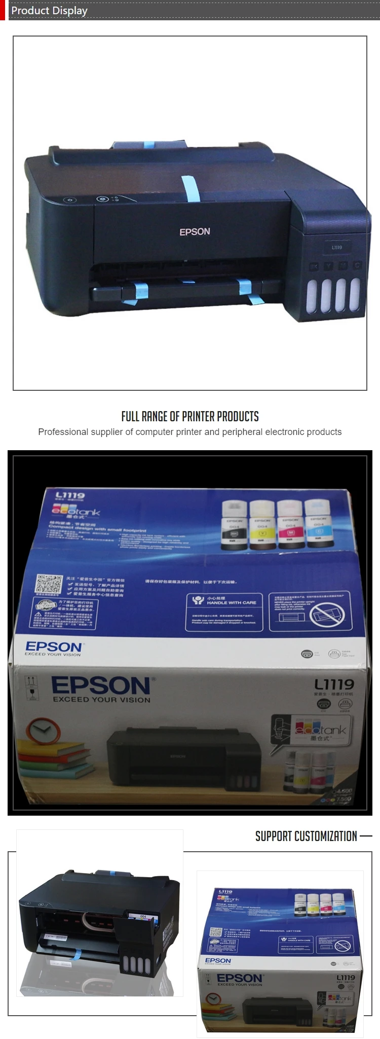 A4 For Epson L1118/l1218/l1119/l1219 Cheap And Easy-to-use Color Inkjet ...