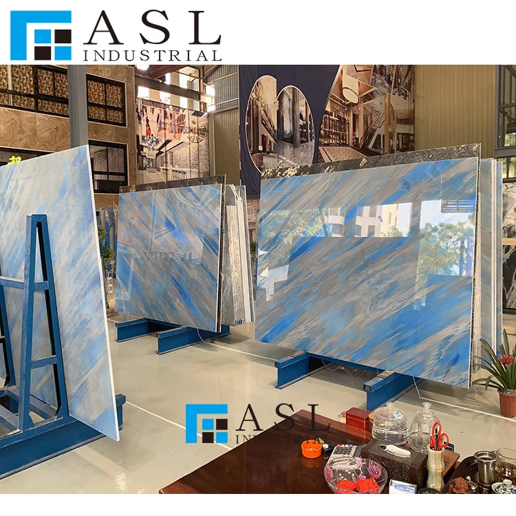 Factory Direct Blue Marble Lobby Floor Blue Marine Background Wall Special Fashion Blue
