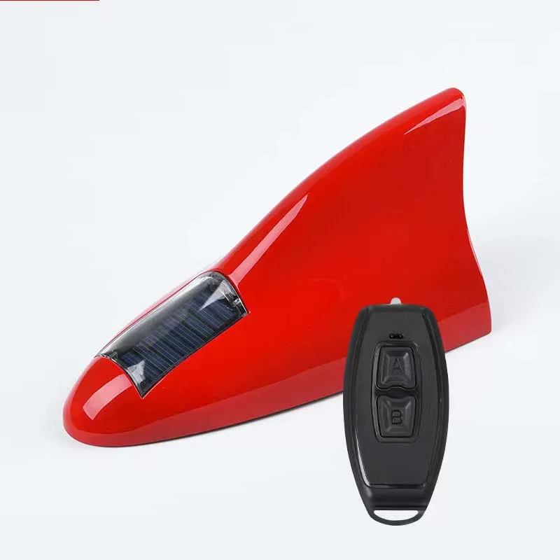 Car Shark Fin Solar Explosive Flashing Lights Decorative Antenna