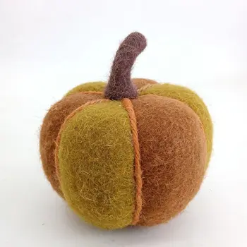 Handmade Artificial Thanksgiving Vintage Artifical Orange Felt Pumpkin Fall Halloween Decor