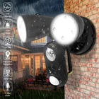 1080P Double Head Security Light with Wifi Camera Motion Sensor Alarm Wall Light Wireless Cloud Storage AI Outdoor Light