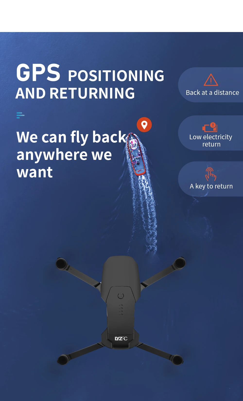 LYZRC L300 RC Drone With 4K GPS Camera Brushless Motor 5G FPV Quadcopter 1.2km 25min 2pcs Battery Version Radio Control Toy