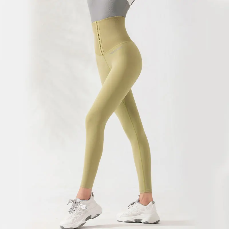 Fitness women corset Push hip postpartum high waist tights yoga pants Waisted Workout leggings Women Gym Running Training Tights