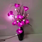 Wholesale Amazon Hot Sell Home Indoor Led Lights Up Fiber Optic Simulated Butterfly Artificial Flower For Party Decor