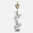 Home Decor Hengfa Home Decor Flower Pot Garden Decoration White Metal Handmade