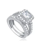 Eternity Wedding Engagement Ring Women Jewelry Women Diamond Rings Eternity Wedding Engagement Silver Finger Ring
