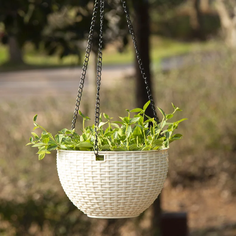 Garden Supplies Manufacture Hanging Flowers Pot Hanging Baskets Planter Decorative Wall Plastic Flower Pot