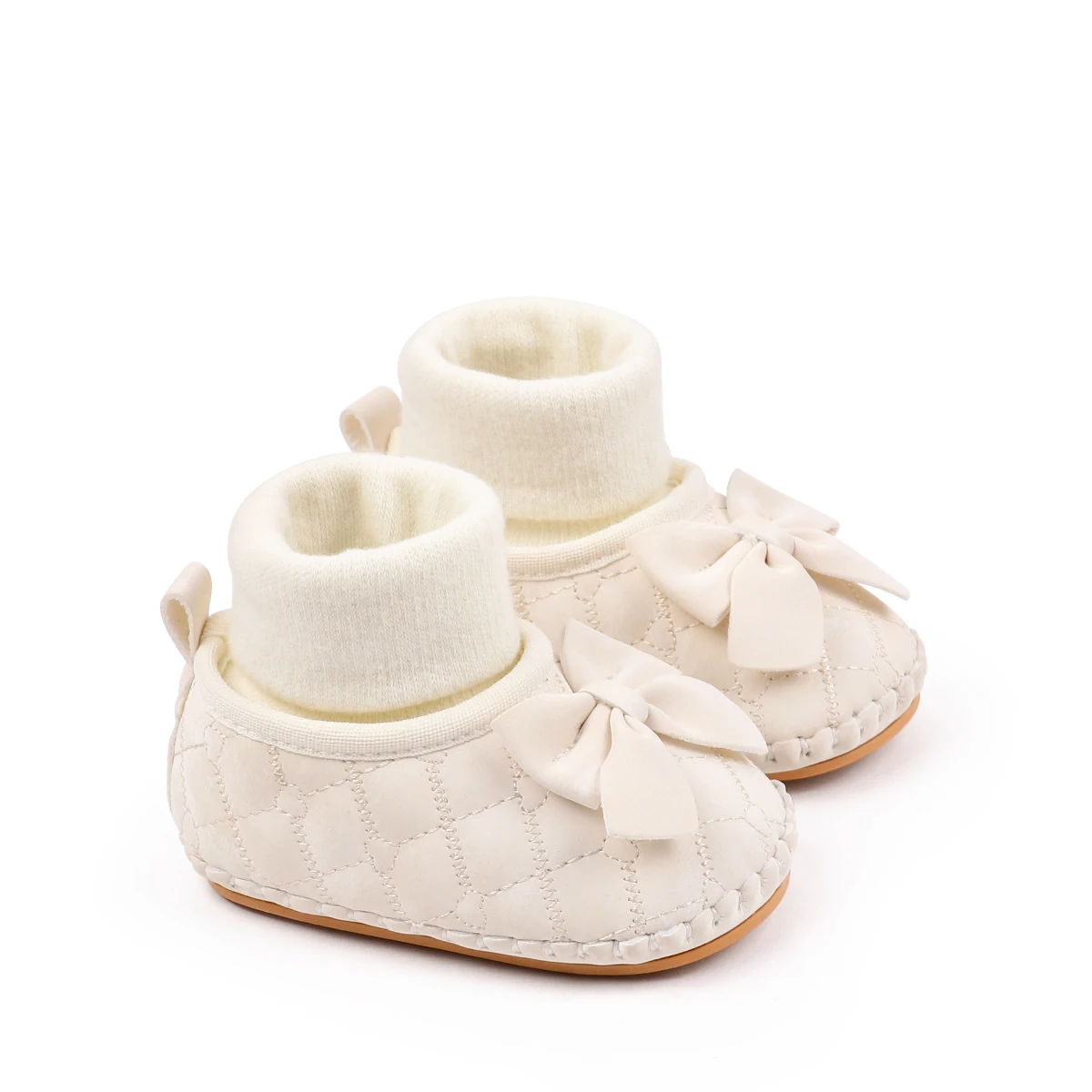 New Arrival Beautiful Bowknot Designs Baby Socks Shoes for Girls manufacture