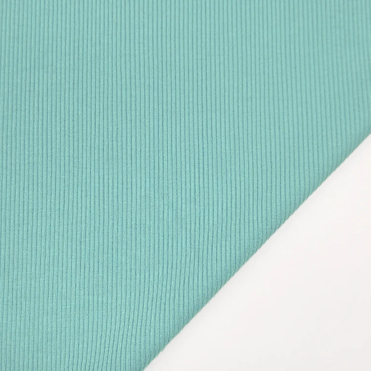 China Supplier Soft Ribbings Polyester Lyocell Spandex Material Rib Knit Fabric for Clothing details