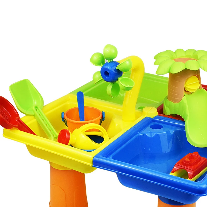 Popular Beach Play Table Sand And Water Table Kids Indoors, Water And Sand Table Toy, Sand And Water Table For Kids