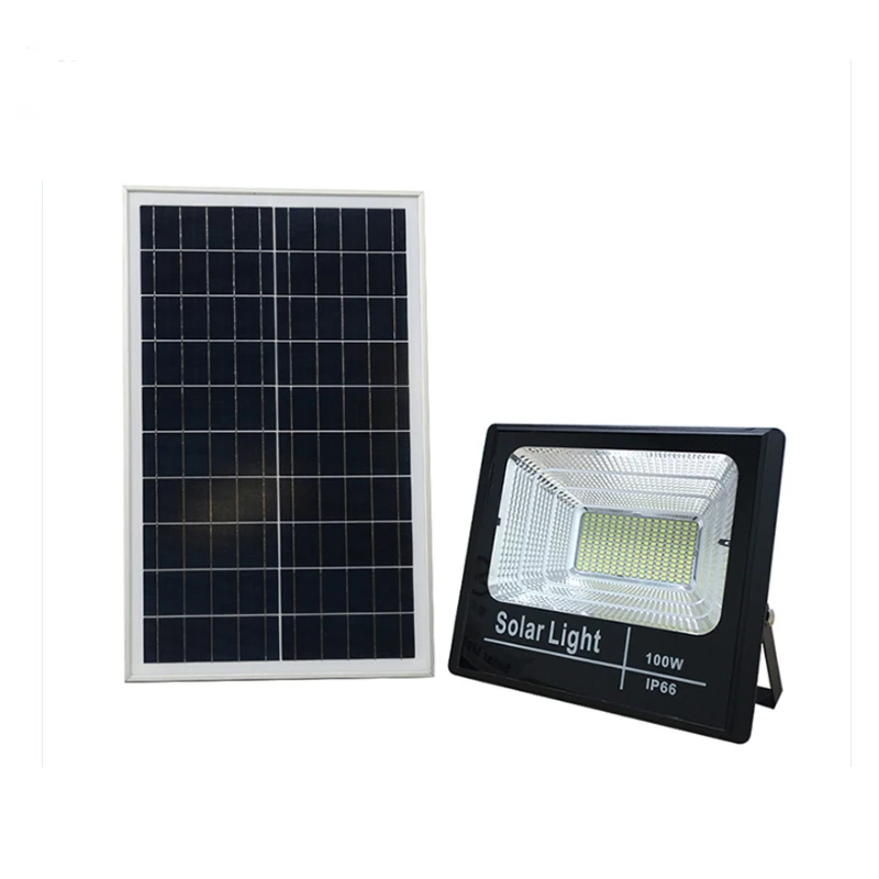 Factory price Solar light Ultra bright IP66 Floodlight 200w100w 60 watt outdoor solar LED street light 3-year warranty