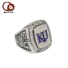 Silver Jewelry Rings Rings SIlver Plating Jewelry Custom Bowl Sports Championship Rings With Blue Cz Stones