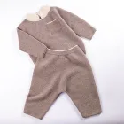 Clothes Baby Hot Sale Toddler Clothes Unisex Lovely Ears Cashmere Edge Newborn Baby Hooded Knitted Romper