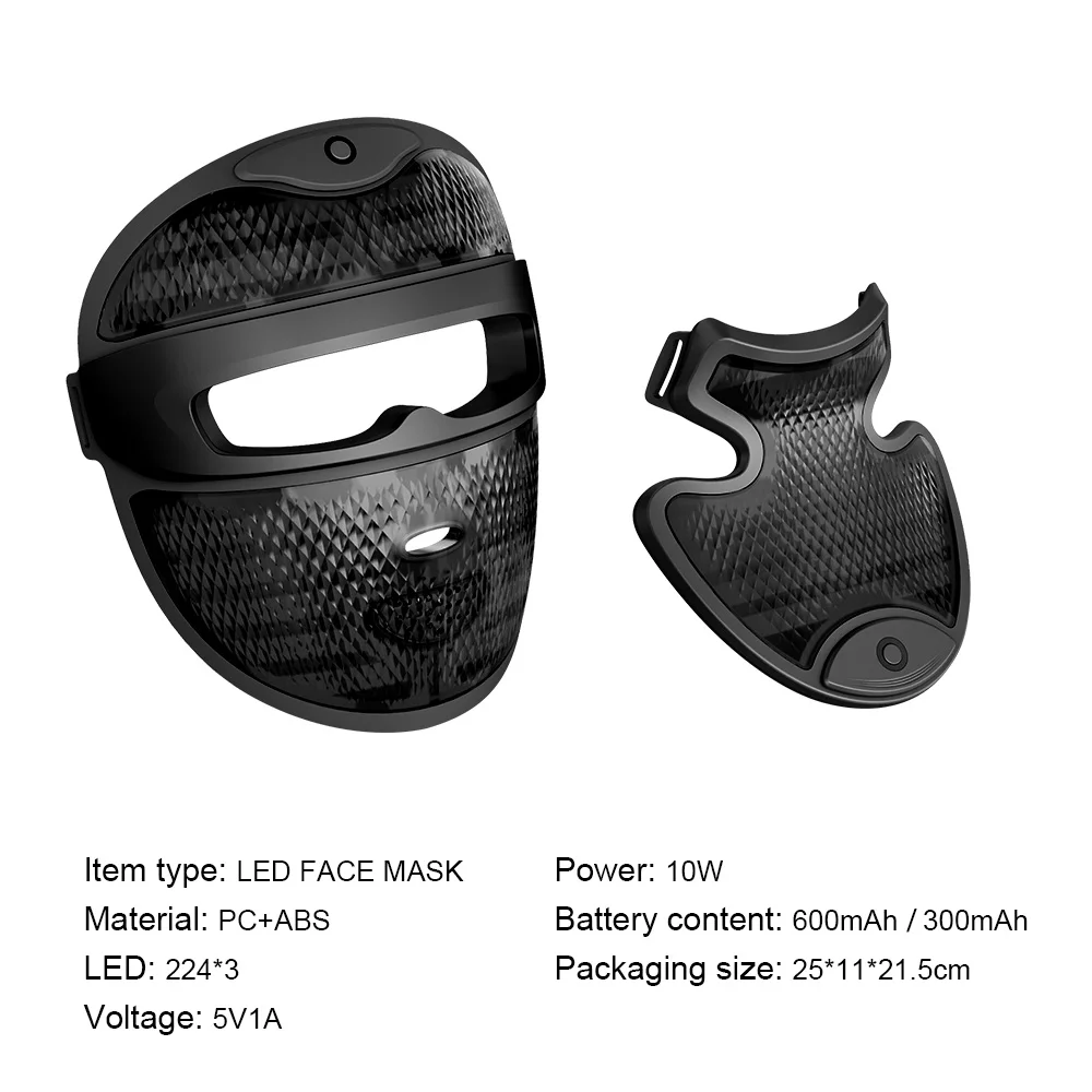 3D LED Beauty Mask 7-in-1 Photon Therapy CE Certified Face Mask with 7 Colors for Skin Rejuvenation
