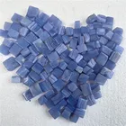 Wholesale Natural High Polished Blue Lace Agate Cube Tumble Gravel For Home Decoration