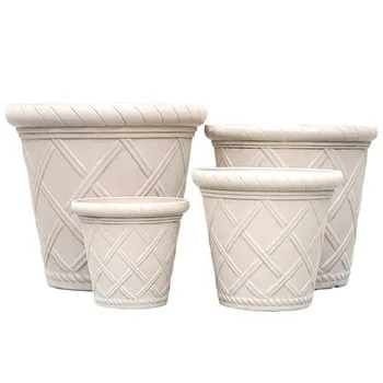 Antique Roman Pattern Resin Plastic  Stone European Style Petunia Rose Planting Basin Indoor and Outdoor Kit