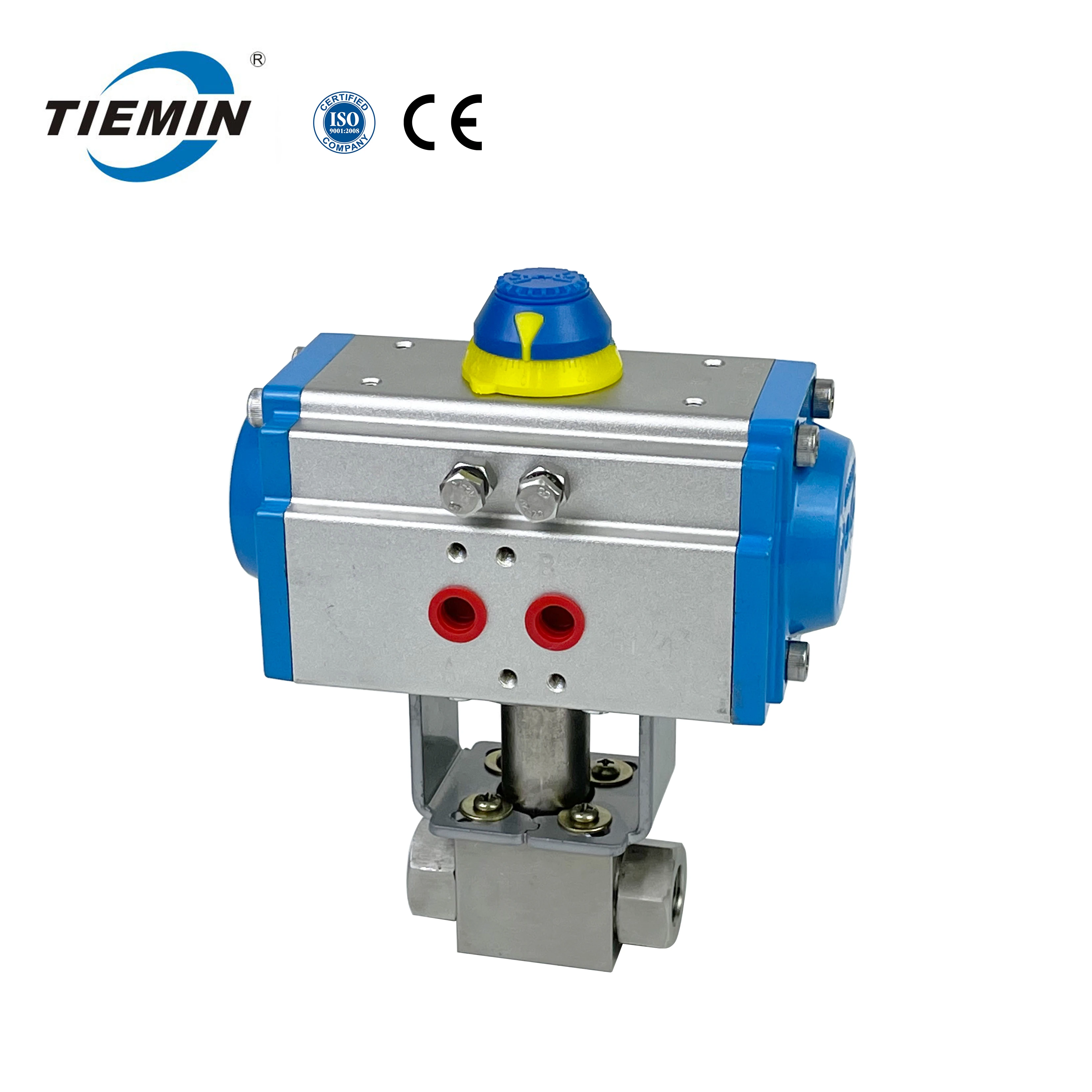 Tiemin High Pressure Ball Valve Hydraulic Ball Valve With Pneumatic