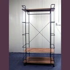 Furniture Hot Sell Closet Organizer Wardrobe Wooden Bedroom Metal Furniture