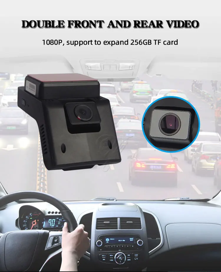 P Channels Vehicle Black Box Dash Camera Cars Front And Rear Lens