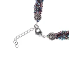 Bracelet Rows Twisted Glass Crystal Bracelet Rhodium Plated Twisted 4 And 6 Rows Beaded Crystal Bracelet