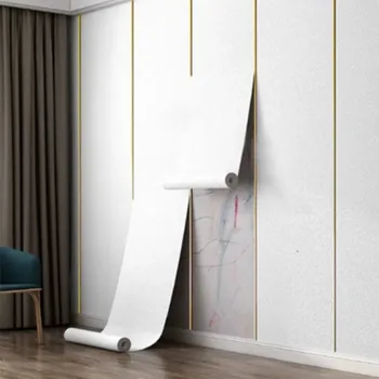 3D self-adhesive wallpaper stripe room aluminum film adhesive wallpaper simple peel and stick wallpaper