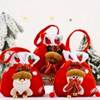 Bell Christmas Decorations Creative New Flannelette Bell Apple Bag Old Man Snowman Gift Bag Candy Bag