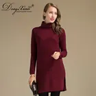 Dress Winter Sweater Winter Comfortable Turtleneck Dress 2021 Winter Thick Cashmere Blend Women Multi Color Sweater