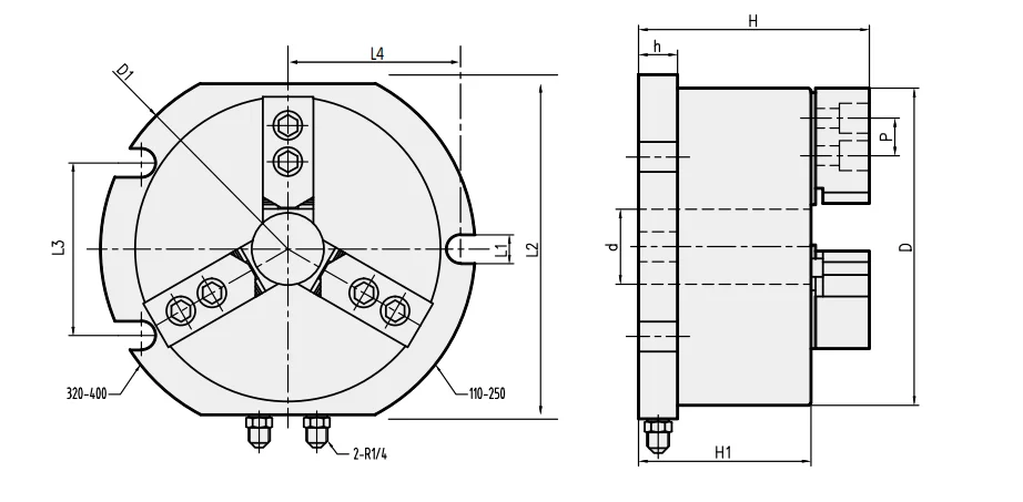 China Manufacturer High Quality Cnc Lathe Vertical Hydraulic Chuck 3