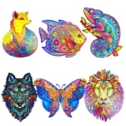 Family Wooden Unique Shape Best Gift For Adult Children Ideal For Family Game Wholesale Oem 3d Wooden Jigsaw Puzzle